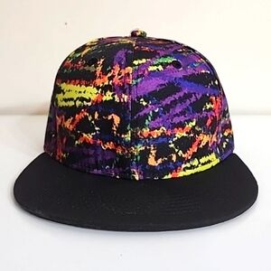 Quanhaigou‎ Adjustable Snapback Hat Unisex Hip Hop/Paint Splatter Baseball Cap